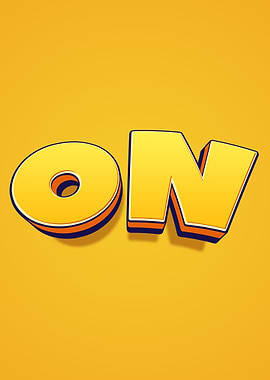 3D Text 'ON'