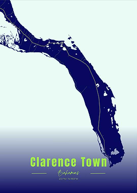 Clarence Town Bahamas Map