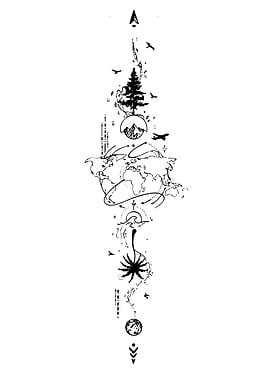 Travel and Nature Themed Vertical Design