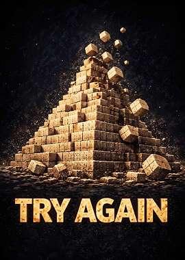 Try Again Motivation After Failure Concept Art