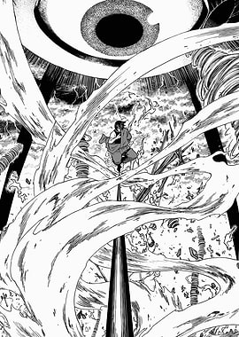 Manga Panel with Fire