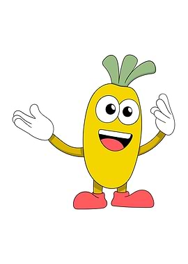 Cartoon Pineapple Character