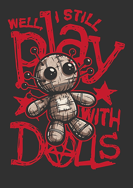 Voodoo Doll with Pins and Text