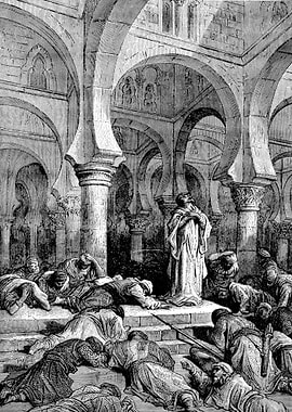 Invocation to Muhammad Gustave Dore Crusades Engraving