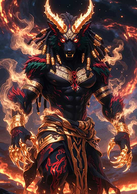 Fiery Werewolf Warrior