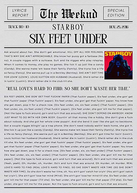 The Weeknd Six Feet Under