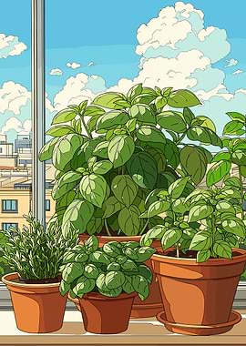 Herbs on a Windowsill