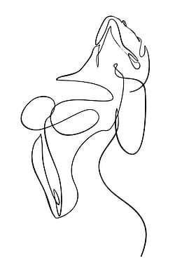 Abstract Line Art of a Figure