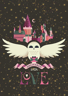 Hogwarts Owl's Affectionate Delivery