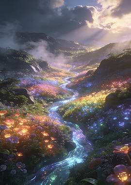 Enchanted Valley with a Magical River