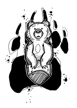Bear Paw Print Illustration
