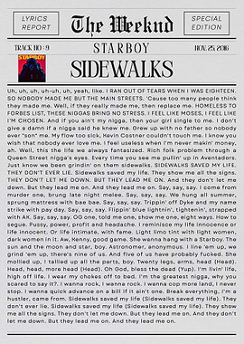 The Weeknd Sidewalks