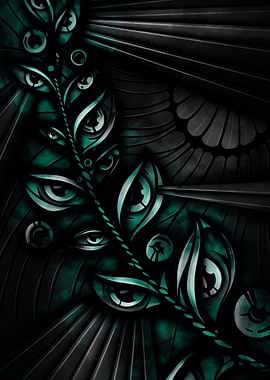 Dark Teal Eyes Branch