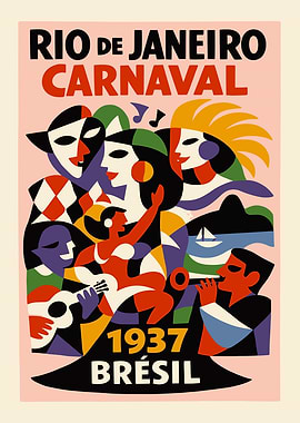 Rio de Janeiro Carnaval 1937 Poster