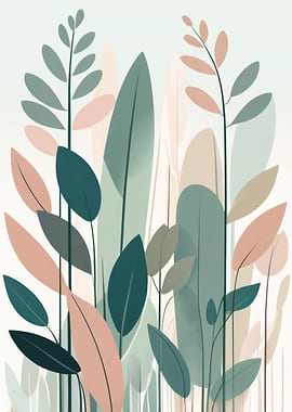 Abstract Botanical Illustration
