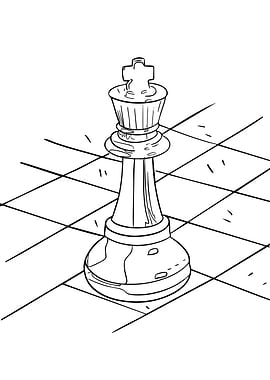 Chess King on Board