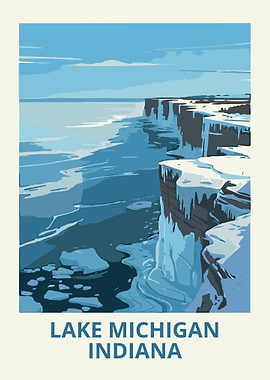 Travel Cityscape Lake Michigan Winter