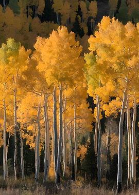 Aspen Trees in Autumn