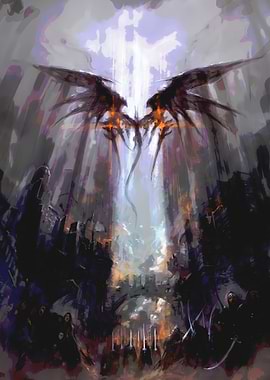 Demonic Angel Descends on City