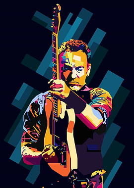 Bruce Springsteen Pop Art Portrait