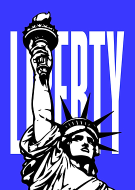 Statue of Liberty with Liberty Text
