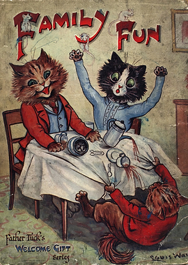 Family Fun Cats at a Table