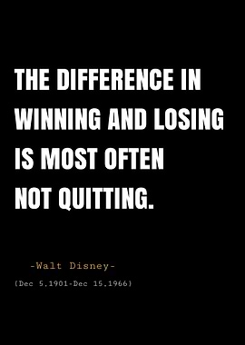 Walt Disney Quote on Not Quitting