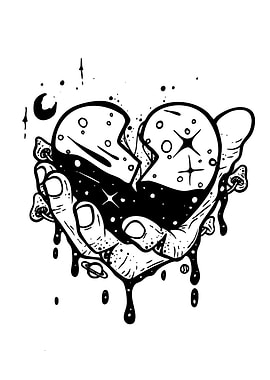 Cosmic Heart in Hands