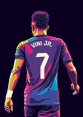 Vini Jr. Soccer Jersey Pop Art