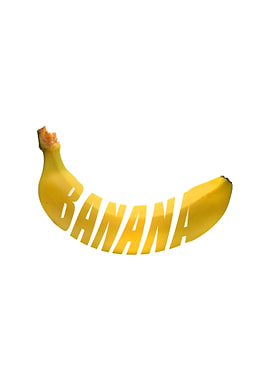 Banana with text