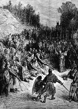 Peter the Hermit Preaching the Crusade Gustave Dore Crusades Engraving