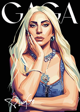 Lady Gaga Pop Art Portrait