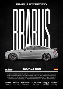 Brabus Rocket 900 Car Poster
