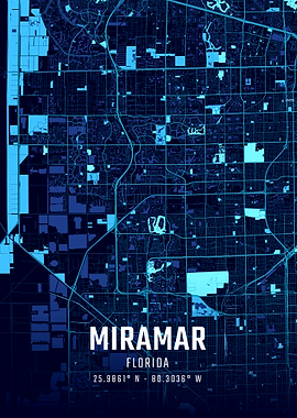 Miramar Florida Midnight City Map