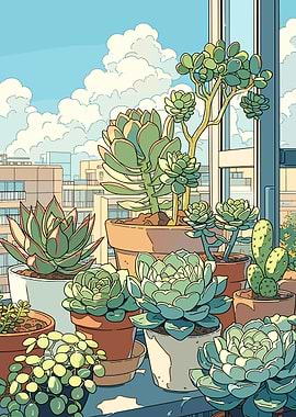 Succulents on a Balcony