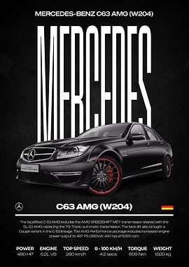 Mercedes-Benz C63 AMG Poster