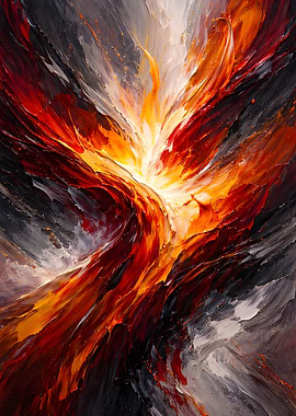 Fiery explosion of motion