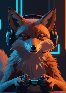 Gamer Fox Focus Art