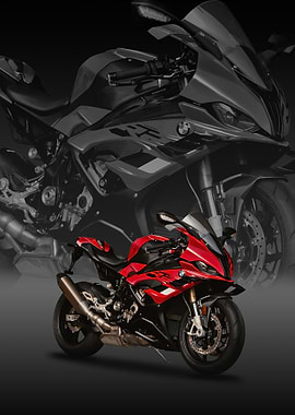 Red BMW S 1000 RR Motorcycle