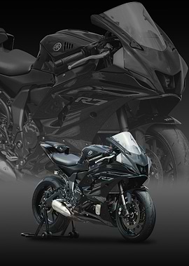 Black Yamaha R7 Motorcycle