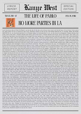 Kanye West NO MORE PARTIES IN LA