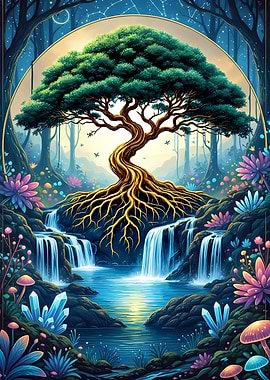 Enchanted Tree of Life Waterfall