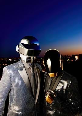 Daft Punk Duo at Dusk