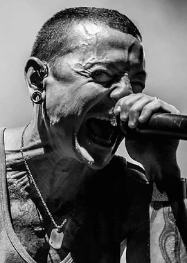 Chester Bennington performing live