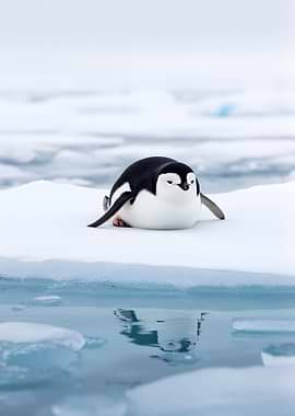 Chinstrap Penguin on Ice Floe