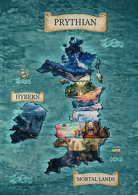 Fantasy Map of Prythian and Hybern