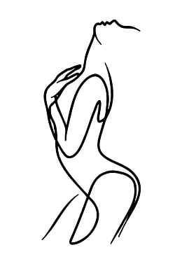 Minimalist Line Art of a Woman