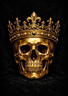 Golden Skull with Crown