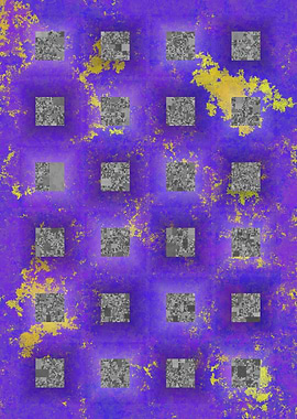 Abstract Purple and Gold Grid