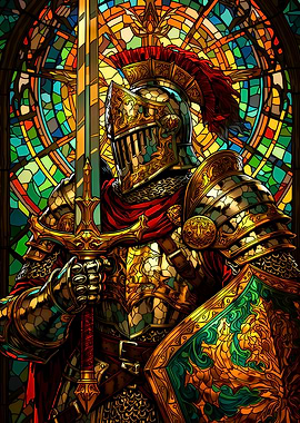 Knight in Stained Glass Armor